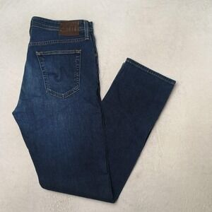 AG Adriano Goldschmied Jeans Mens 34x32 Blue The Everett Slim Straight 5 Pocket